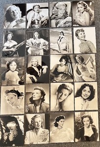 lot 44 image: Collection of 20 Vintage Hollywood Starlet Glossy Photographs