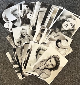 lot 60 image: Huge Collection of Vintage Hollywood Glamour Actress Photographs Featuring - Judy Garland, Honor Blackman, Margaret Lockwood, Ginger Rogers and more