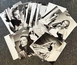 lot 61 image: Lot of Vintage Hollywood Actress Black and White 8x10 Prints Featuring Greta Garbo, Lauren Bacall, &nbspBette Davis, Kim Novak, Jane Powell and more