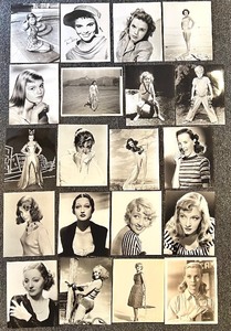 lot 62 image: Collection of 20 Vintage Hollywood Studio Portrait Photographs Actresses Glamour Shots