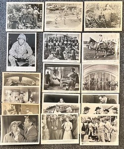 lot 72 image: Collection of Vintage Black & White Movie Production Stills and Publicity Photos Featuring Glen Ford and Others