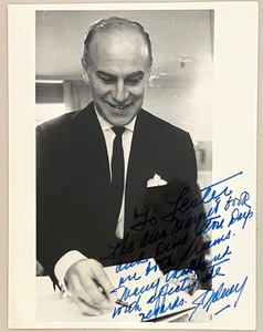 lot 87 image: Signed Black and White Portrait Photograph with Personal Inscription
