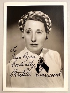 lot 88 image: Signed Charlotte Greenwood Vintage Portrait Photo