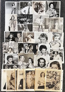 lot 109 image: Collection of Vintage 1940s-1950s Hollywood Actress Publicity Photos and Press Clippings