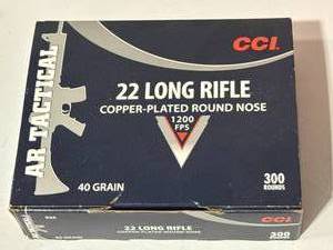 300 Rounds CCI .22LR Copper Plated Ammo / Ammunition