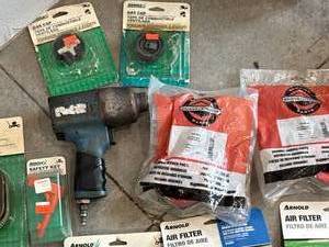 Large Lot of Filters, Drill, Gas Caps
