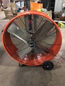 lot 9 image: 30 in. Heavy Duty 2-Speed Direct Drive Drum Fan by Commercial Electric   Customer Returns See Pictures