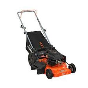 lot 27 image: 21 in. 170cc 2-in-1 Gas Walk Behind Push Lawn Mower with High Rear Wheels by YARDMAX  Customer Returns See Pictures