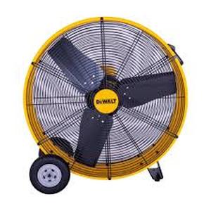 lot 35 image: 30 in. Yellow 3 Speed Drum Fan by DEWALT Customer Returns See Pictures