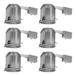 lot 18 image: 6 in. Air-Tite, IC Rated, Remodel, Recessed Housing, (6-Pack) by HALO Customer Returns See Pictures