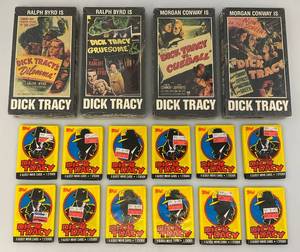 lot 48 image: Vintage DICK TRACY VHS (Factory Sealed) & Trading Cards Sealed)
