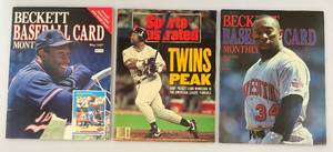 lot 80 image: Misc. Beckett Magazines With Kirby Puckett On Cover (In Protective Sleeves)