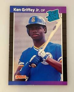 lot 133 image: 1988 Donruss Ken Griffey Jr. Rated Rookie (Birth Place Error Card) In Portective Sleeve