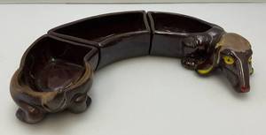 lot 143 image: Vintage ARTMARK Three Piece Wiener Dog Serving Tray