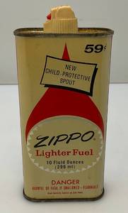 lot 168 image: Vintage 1950s ZIPPO Lighter Fluid Can