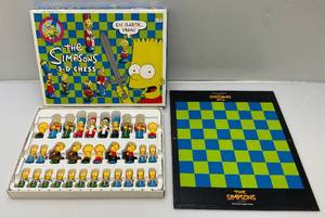 lot 182 image: Vintage The Simpsons 3-D Chess Set Pre-Owned In Original Box