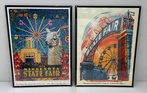 lot 221 image: Framed 2015 & 2016 Minnesota State Fair Posters