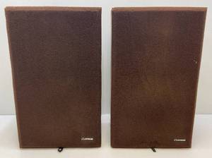 lot 233 image: Vintage Omega 300 Wood Grain Box Speakers 14 12 x 24 14