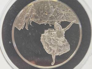 100 Greatest Masterpieces - Large Solid Sterling Silver Coin - Prima Ballerina