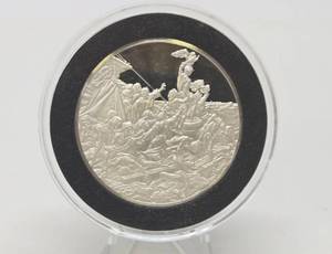 lot 30 image: 100 Greatest Masterpieces - Large Solid Sterling Silver Coin - The Raft of the Medusa