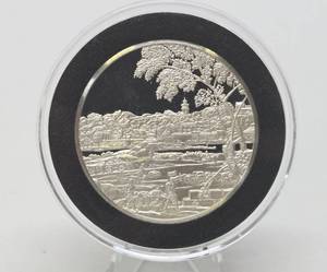 lot 46 image: 100 Greatest Masterpieces - Large Solid Sterling Silver Coin - The Burial of Phocion