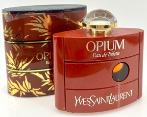 lot 12 image: Yves Saint Laurent Opium Eau de Toilette 2 oz with Decorative Box