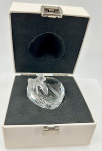 lot 17 image: Swarovski Silver Crystal Heart with Bow in Original Box