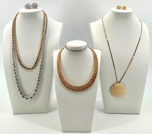 lot 25 image: Monet & Napier Vintage Costume Jewelry with Necklaces and Earrings