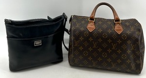 lot 46 image: Louis Vuitton inspired Monogram Speedy Handbag and Koltov Black Shoulder Bag Set