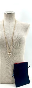 lot 151 image: Swarovski Gold-Tone Heart Crystal Pendant Necklace with Pouch