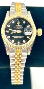 lot 156 image: Faux Rolex Oysterquartz Day-Date Two-Tone Ladies Watch