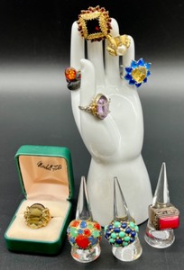 lot 190 image: Collection of Fashion Statement Rings Including Marshall Fields and Stella & Dot