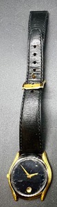 lot 198 image: Movado Quartz 87.E2.860.2 Mens Watch with Black Leather Band