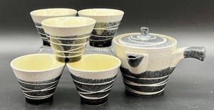 lot 223 image: Japanese Stoneware Tea Set with 5 Cups and Teapot