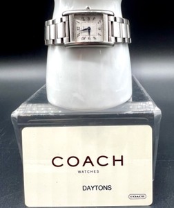 lot 125 image: Coach Rectangular Stainless Steel Wristwatch with Bracelet Band with Purchase Limited Warranty Card