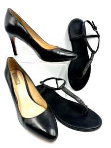 lot 141 image: Cole Haan Womens Black Leather Pumps and Sandals Set Size 9B