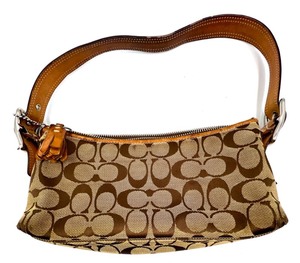 lot 147 image: Coach Signature Jacquard and Leather Shoulder Bag