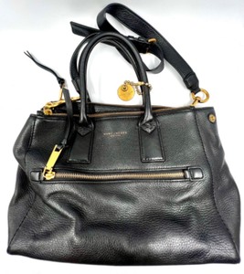 lot 149 image: Marc Jacobs Black Leather Satchel Handbag with Gold Hardware and Dust Bag