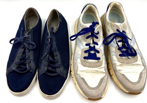 lot 264 image: 2 Pairs of Mens Sneakers - Cole Haan Blue and WhiteNavy Mix Size 9.5