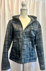 lot 278 image: Columbia Womens Large Hooded Fleece Jacket Gray Plaid