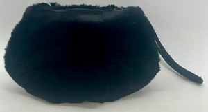 lot 284 image: Black Faux Fur Hand Muff with Wrist Strap