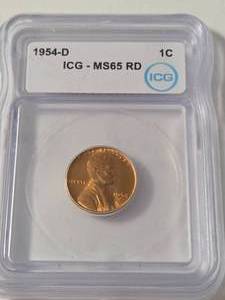 1954D Wheat Penny   MS65 RD