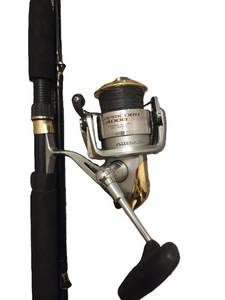 lot 49 image: DAIWA Capricorn 4000 Fishing Reel with Black Beauty High Tech Composite Rod.  8 12 long.