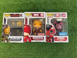 lot 14 image: Funko POP - Yellow Jacket, Daredevil & Stinger