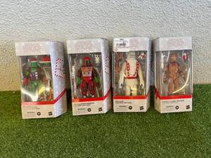 lot 60 image: Star Wars The Black Series Holiday Edition Figures