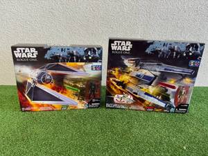 lot 66 image: Star Wars Rogue One Tie Striker & Rebel U-Wing Fighter