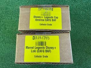 lot 92 image: Marvel Legends Loki & Captain America Collector Grade Factory Sealed Boxes