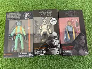 lot 101 image: Star Wars The Black Series Mountain Trooper, Lando Calrissian & #007 Greedo