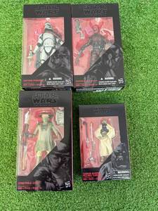 lot 117 image: Star Wars The Black Series Captain Phasma, Guavian, Constable Zuvio & Tusken Raider Pillard Tusken