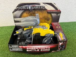 lot 181 image: Power Rangers Sabertooth Battle Zord with Yellow Ranger